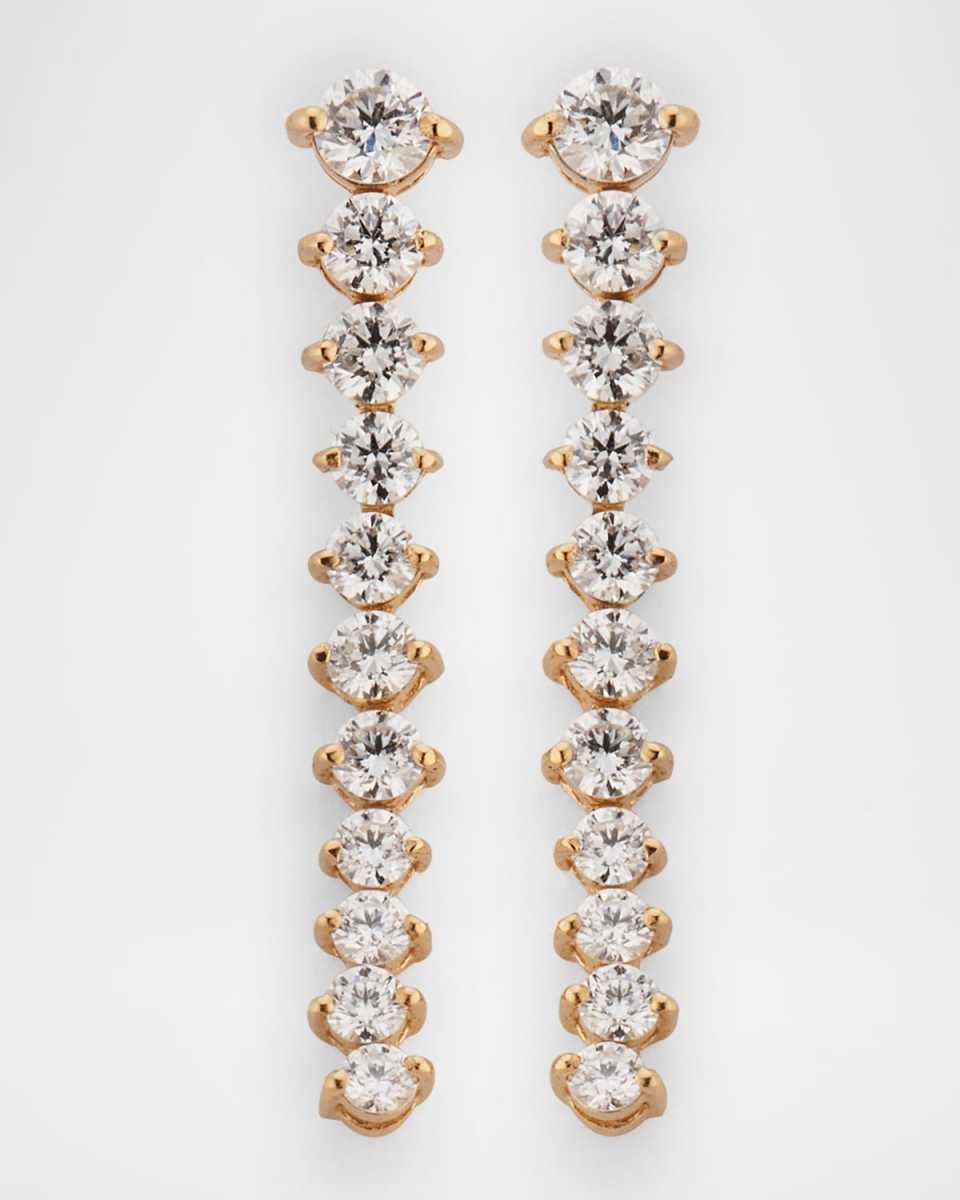 Flawless Tennis Linear Diamond Ear Crawlers